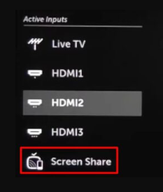 Select Screen Share